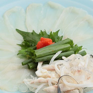 下関直送の新鮮なふぐを使用