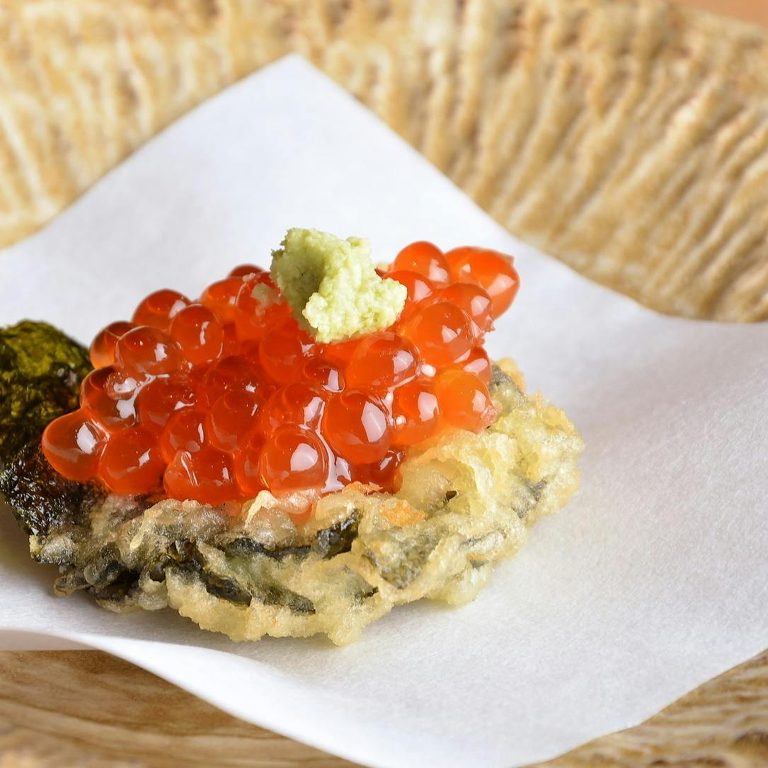 名物！のり天イクラのカナッペ
