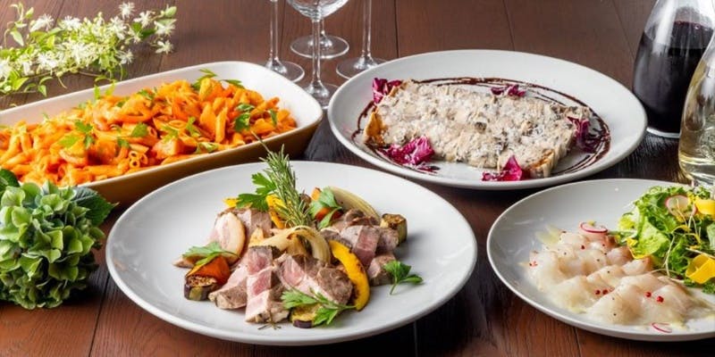 【シェフオススメコース】素材にこだわった料理をたっぷり楽しめる