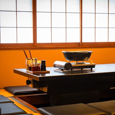 堀りごたつ席でくつろぎながら楽しむしゃぶしゃぶ