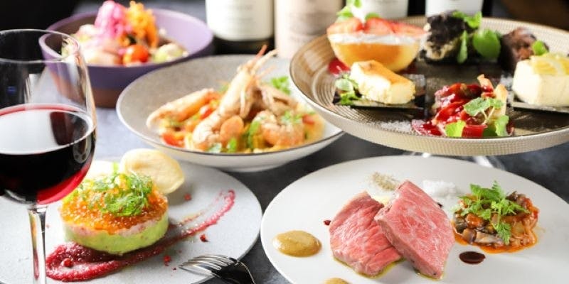 【プリフィックスコース】グランドメニューから自由に3品選べる＋自家製デザート盛り 全4品＋1ドリンク