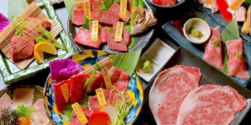 【お料理のみ】3秒極ロースや11種類の盛り合わせなど【おまかせ松コース】全13品