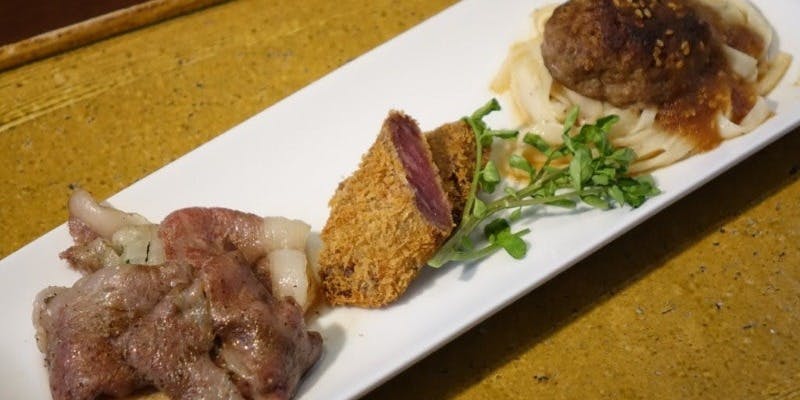 【銀座で松阪牛ランチ】ヒレカツとリブロース薄焼にハンバーグの贅沢ランチ