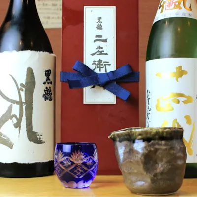 日本酒に精通したスタッフが厳選、通も唸る銘柄を各種ご用意しています。