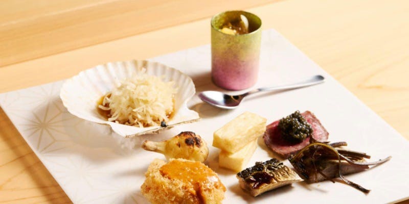 鮨悠 ランチ懐石コース（全10品）＋日本酒ペアリング＋バースデープレート付プラン