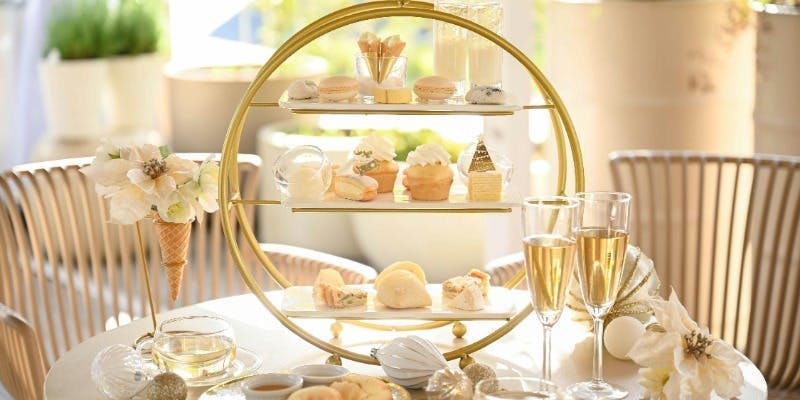 【Xmas2025】クリスマス限定アフタヌーンティー＋カクテル1杯＋カフェフリー＋ミニブーケ＋メッセージ可