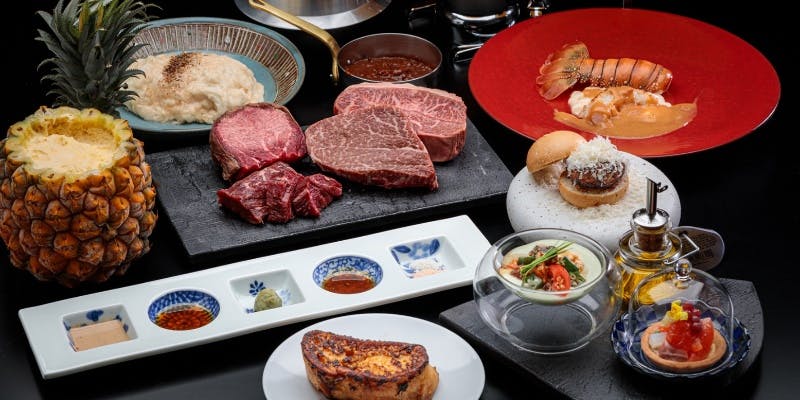 【旬　SYUN】旬の前菜2種・熟成肉の逸品・炊き立て羽釜飯など全8品