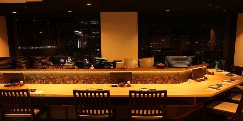 Xmas2025【夜景カウンター限定】たなごころ創作寿司会席コース＋ワンドリンク付き