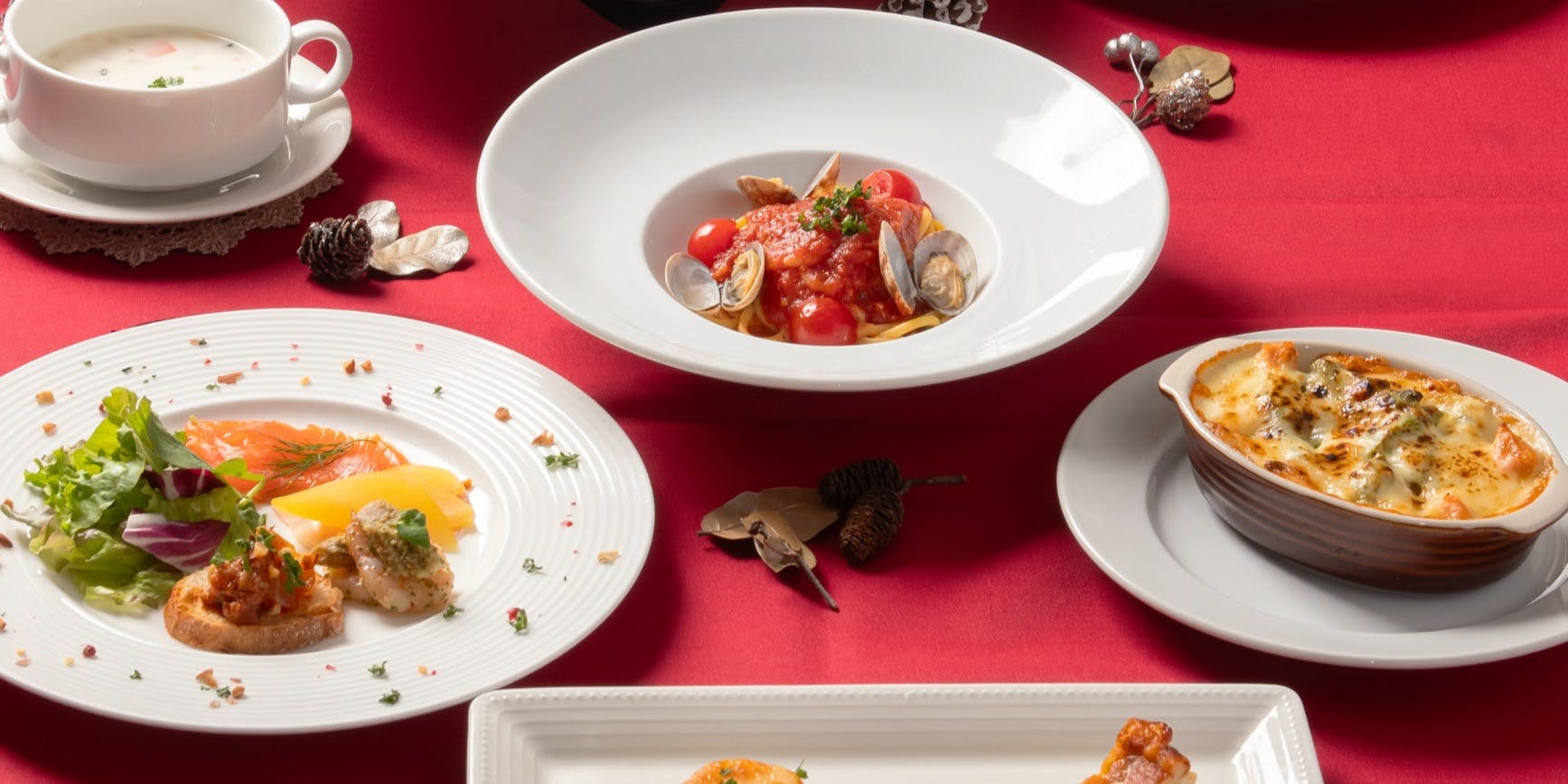 イタリアンレストラン クラブ・コントラーダ/関空泉大津ワシントンホテル 【シェフ自慢のお任せコース】納得の全9品+1ドリンク付 ディナー