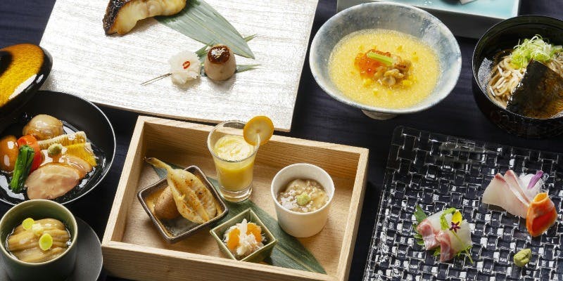 【おまかせ懐石「越前」】四季のおまかせ懐石全10品～心地よい空間で福井の秋の味覚をご堪能～