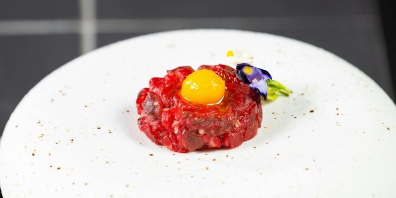 【氷宴】12月限定　黒毛和牛タルタル付　ブランド牛×魚介のコース＋常陸牛「煌」ランプ/イチボ100g