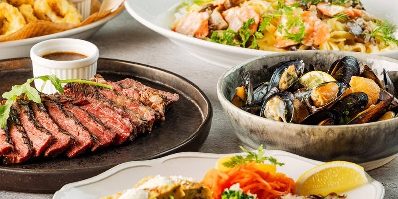 【プレミアムコース】選べるピッツァ、熟成生ハム、ムール貝、フリット、パスタ等＋2時間飲み放