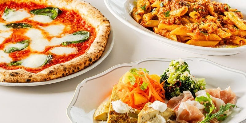 【カジュアルコース】人気No.1！マルゲリータ、前菜4種、季節のフリット、パスタ等＋2時間飲み放題