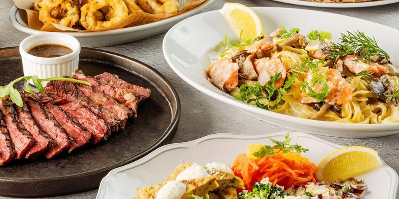 【ラグジュアリー】赤身のグリル、選べるピッツァ、生ハム、ムール貝、フリット、パスタ等＋2時間飲み放