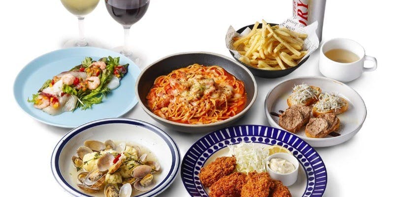 オイスターバーの牡蠣宴コース「カジュアルコース」飲み放題付き＋2時間制飲み放題