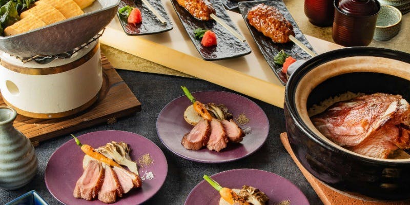 【土鍋懐石コース】燻製鴨肉と真鯛土鍋御飯が味わえる＋1ドリンク