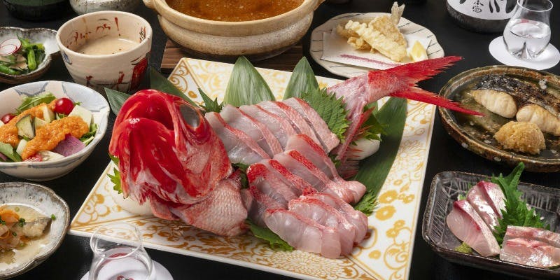 【地金目のしゃぶしゃぶコース】伊豆下田産　全9品（個室確約）