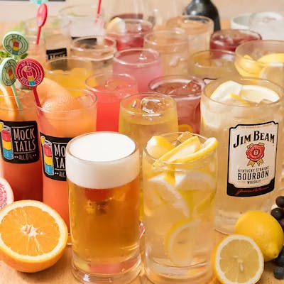 種類豊富なドリンク、単品飲み放題は2時間1300円~!