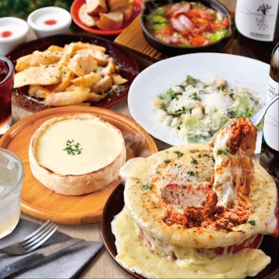 人気No.1【溶岩ハンバーグパスタ&シカゴピザコース】