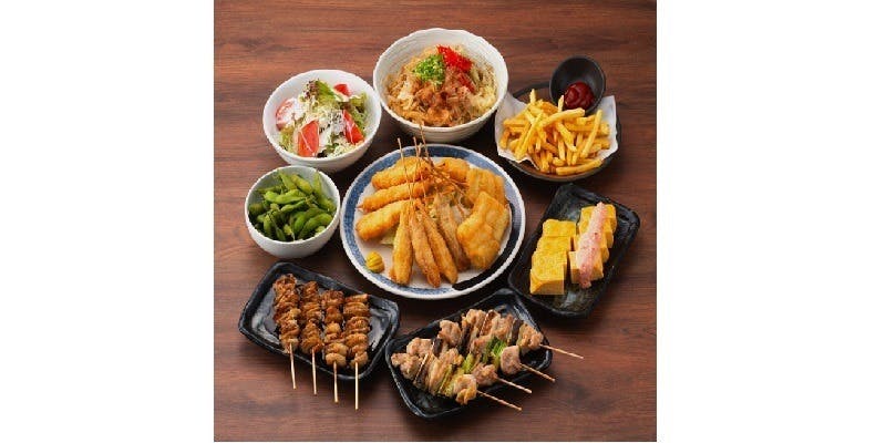 夕焼け下町商店街一丁目6種+他3種 11個セット やきとりセンター 辻堂駅前店 【飲み放題＋ポテト食べ放題】120分