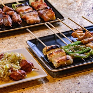 やきとんを多彩な味付けで堪能