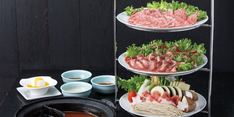 【ひなたしゃぶ鍋】宮崎牛サーロインや観音池ポークなどお肉をメインにしたしゃぶしゃぶセット