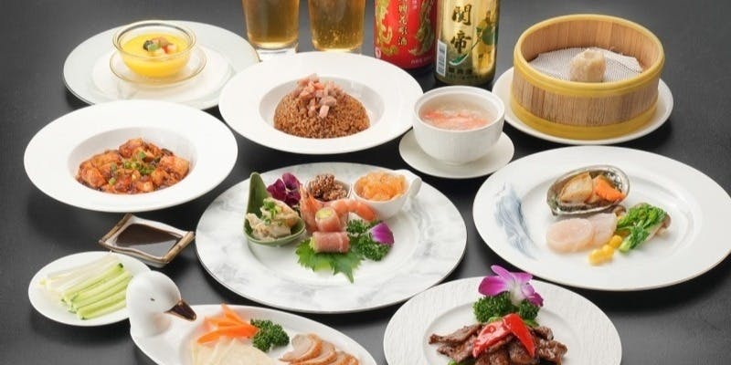 大海老のマヨネーズ和えや牛肉薄切りの黒胡椒炒めなど全9品＋2時間飲み放題　竹コース（合計2時間）