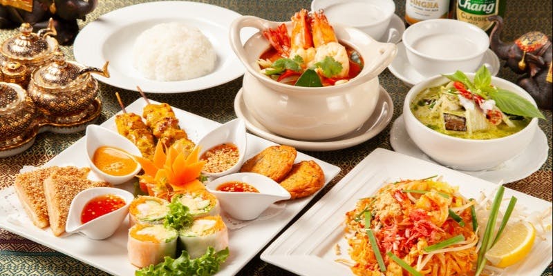 ジャスミンコース　生春巻き、トムヤムクン、パッタイなど全9品