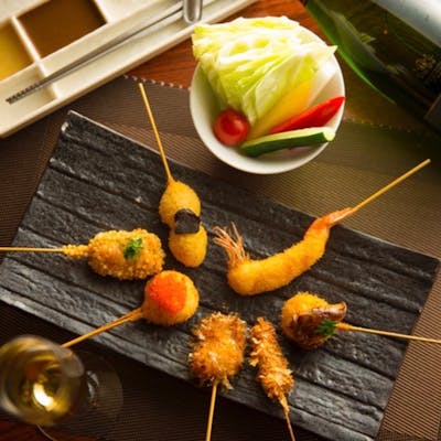 人気のおまかせコース 揚げたてが続々 好きな所でSTOP