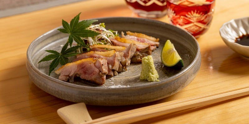 【霧島コース】たたき、串7本、野菜天、季節の野菜などの逸品料理、親子丼、デザートなど全11品