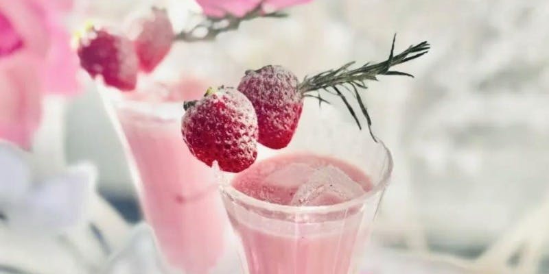 【Strawberry Snow latte 付き】1/30～2/26期間限定Pink Magnolia アフタヌーンティー