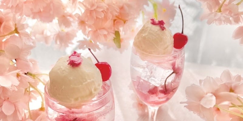 【桜とさくらんぼのcream soda付き】3/1～4/14期間限定Cherry blossom Afternoon Tea