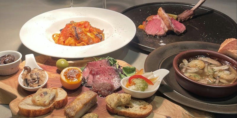 一休限定！メインは絶品ラムチョップ！【炭火焼骨付きラムチョップコース】