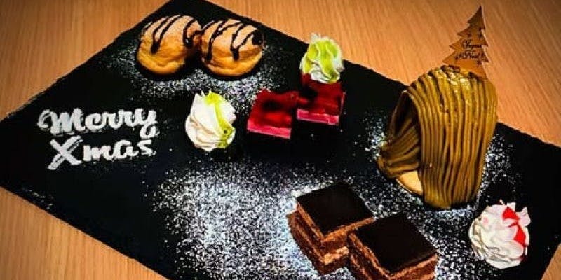 【Xmas2025】クリスマスディナー乾杯スパークリング＆Xmas限定デザート付特別コース（2名様限定）