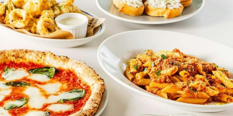 【カジュアルコース】人気No.1ピッツァ、前菜4種盛、フリット、パスタ等全8品