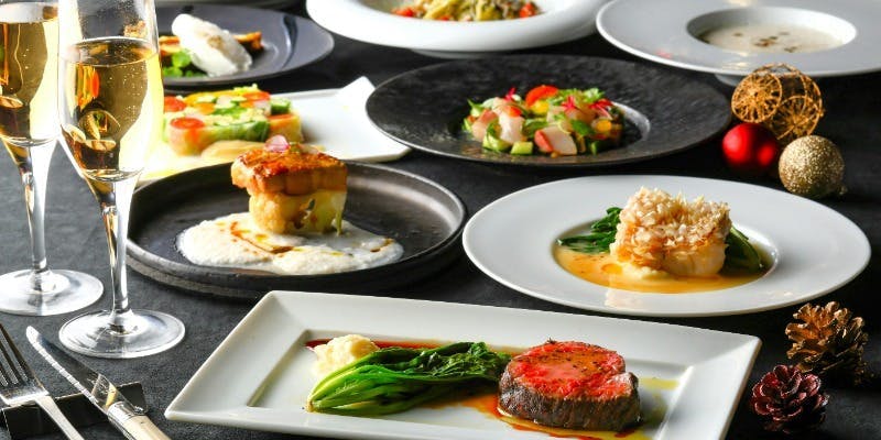 【Xmas2025】乾杯スプマンテ＆食後カフェ付　京都食材のイタリアンを堪能　肉と魚フルコースプラン