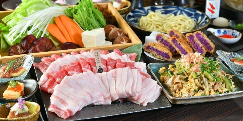【北新地はなれ限定忘新年会】パイナップルあぐー豚レタしゃぶ！お肉1.5倍大満足コース！