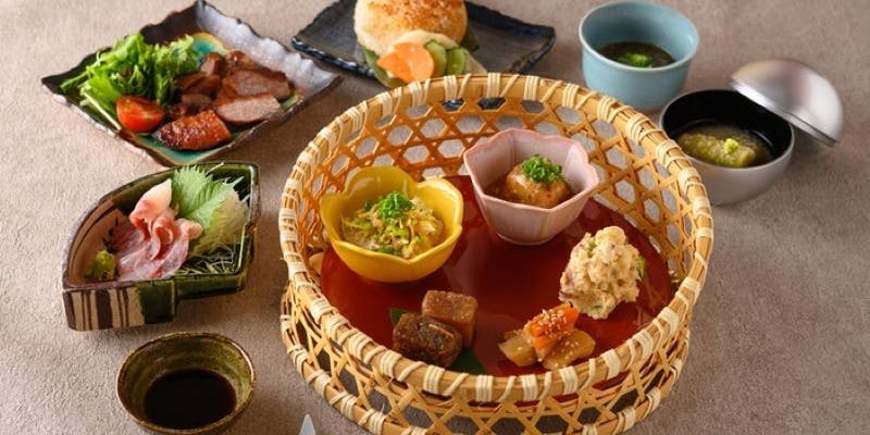 ネット予約限定　平日限定　おばんざいコース　全6品＋スタンダード飲み放題2時間