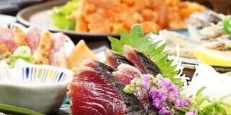 【扇コース】20時30分以降限定！鰹・豚の藁焼き等／全6品＋2時間飲み放題