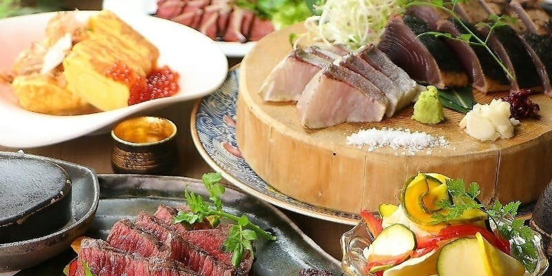 【藁蔵コース】 熟成和牛ロース藁焼き×煮穴子天麩羅  全10品＋日から木3時間/週末2時間飲み放題