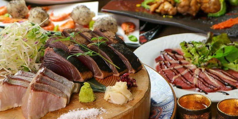 12月【通コース】藁焼き4種×牛時雨煮飯など／全10品＋2時間飲み放題（金土曜不可）