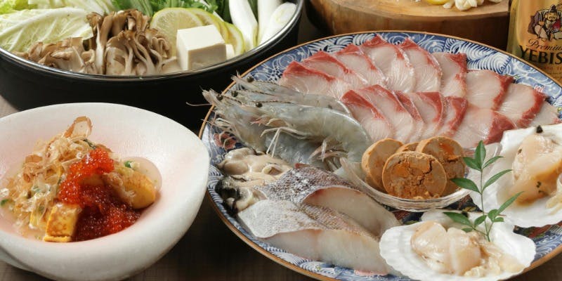 鍋【凪コース】藁焼き2種×ブリしゃぶと海の幸のお鍋など＋2時間飲み放題