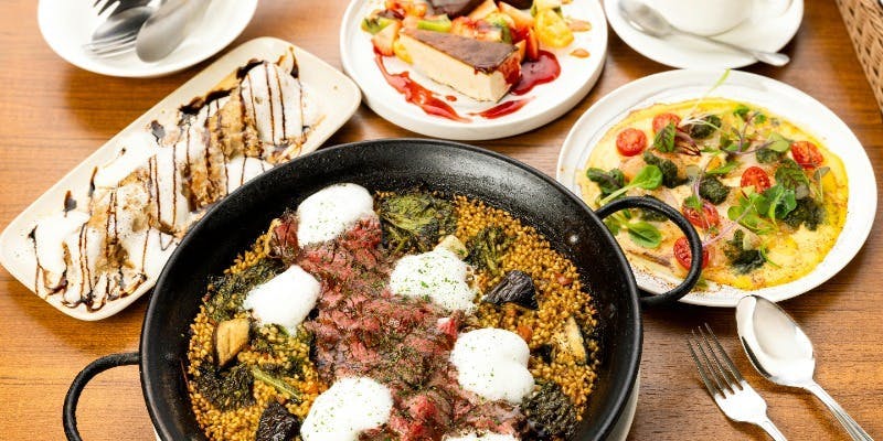 【ランチ】選べるタパスとパエリャなどがついたベーシックなコース＜クチャレオランチ＞（9/1～）