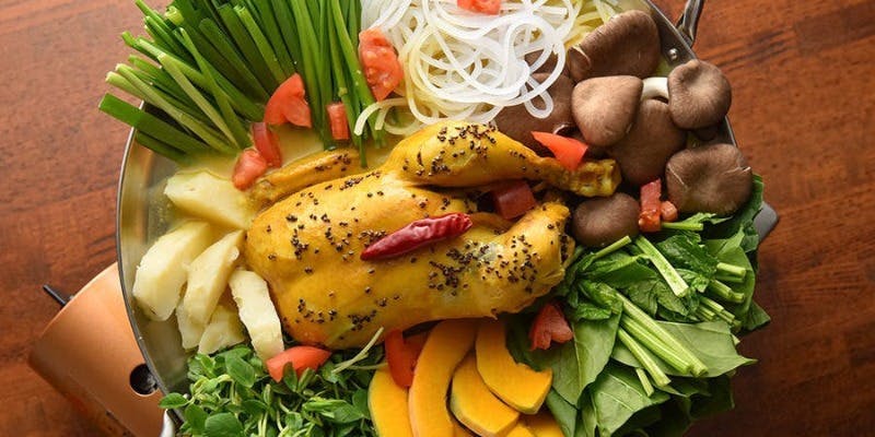 【ヒマラヤ鍋コース】躯に美味しい美肌鍋＋3時間飲み放題付き！（テーブル席個室）