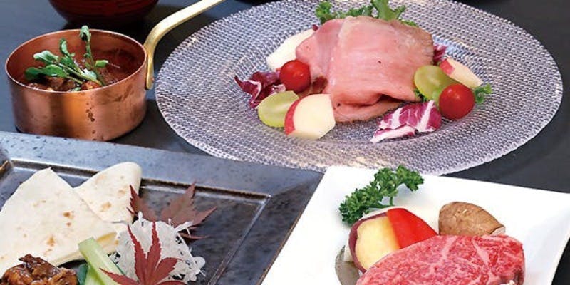 9.10.11月【肉づくしコース】前菜から温物、メインは九州産ヘレステーキまで全7品（九州産特撰ヘレ100g）