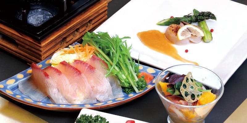 12.1.2月【旬彩コース】前菜から温物、メインは九州産ヘレステーキまで全7品（九州産特撰ヘレ100g）