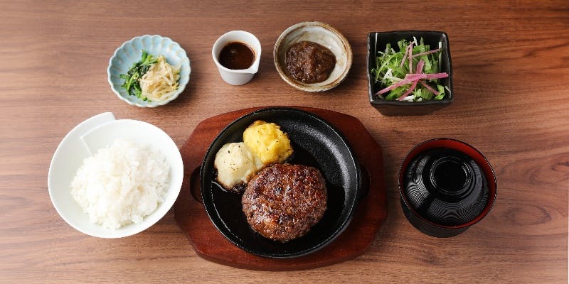【鉄板ハンバーグランチ】