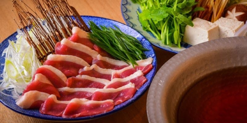 【旬魚のお造りと贅沢鍋】鴨鍋コース 全6品