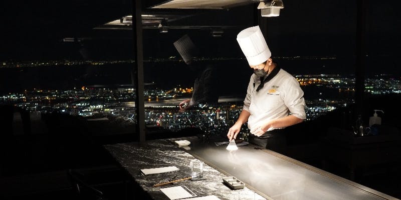 【鉄板焼きディナー】～六甲颪～　但馬牛フィレと旬の素材をフルに使用したスペシャル鉄板焼き　全12品
