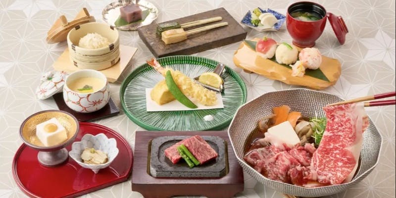 【万博 黒毛和牛のすきやきコース】全12品